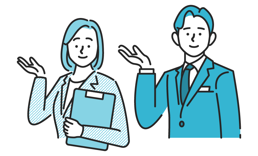 案内するビジネスマン