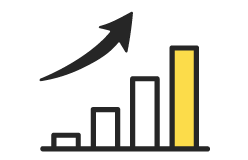 上向きの棒グラフ